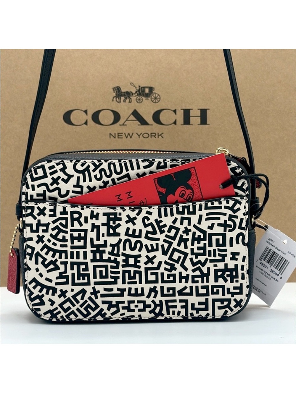 COACH Disney Mickey
Mouse x Keith Haring Mini
Leather Camera Bag - Picture 6 of 16